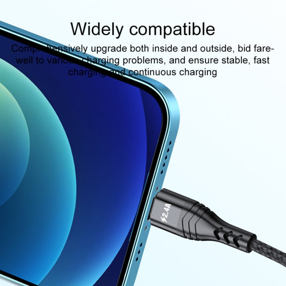 4 in 1 66W 6A USB to 8 Pin + Micro USB + Dual USB-C / Type-C Fast Charging Data Cable, Cable Length: 2m(Grey)