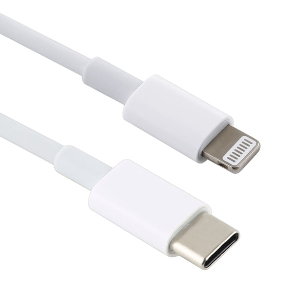 20W 9V/2A 1M USB-C / Type-C to 8 Pin PD Fast Charging Cable for iPhone, iPad, Cable Length: 1m(White)