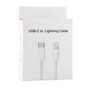20W 9V/2A 1M USB-C / Type-C to 8 Pin PD Fast Charging Cable for iPhone, iPad, Cable Length: 1m(White)