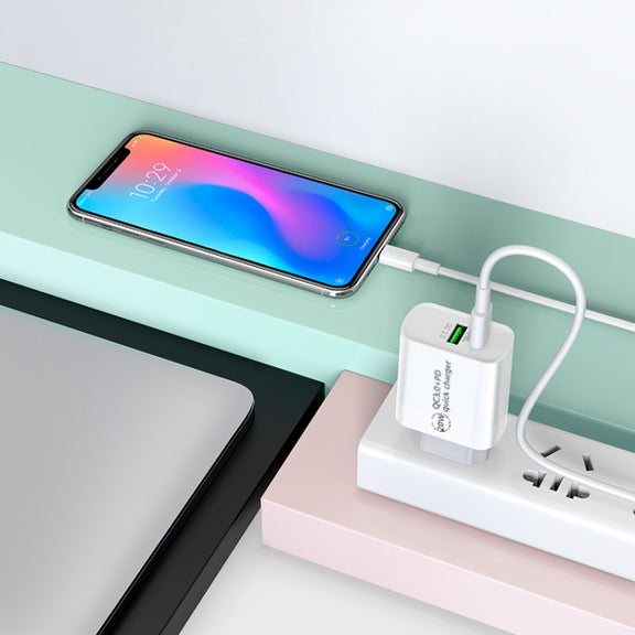 20W 9V/2A 1M USB-C / Type-C to 8 Pin PD Fast Charging Cable for iPhone, iPad, Cable Length: 1m(White)