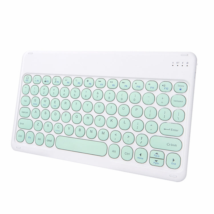 X3 10 inch Universal Tablet Round Keycap Wireless Bluetooth Keyboard (Green)