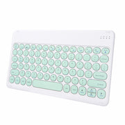 X3 10 inch Universal Tablet Round Keycap Wireless Bluetooth Keyboard (Green)