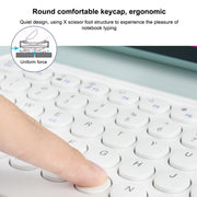 X3 10 inch Universal Tablet Round Keycap Wireless Bluetooth Keyboard (Pink)
