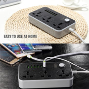 LDNIO SC3604 6 x USB Ports Multi-function Travel Home Office Socket, Cable Length: 2m, EU Plug