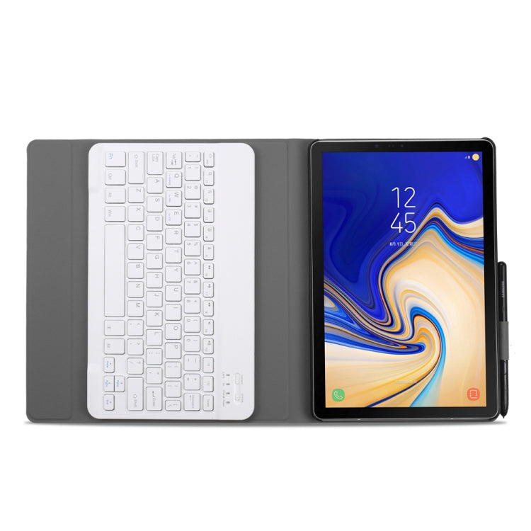 A830 Ultra-thin Detachable Bluetooth Keyboard Leather Tablet Case for Galaxy Tab S4 10.5 T830 / T835, with Holder(Rose Gold)