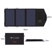 ALLPOWERS 18V 21W Solar Charger Panel Water-resistant Foldable Solar Power