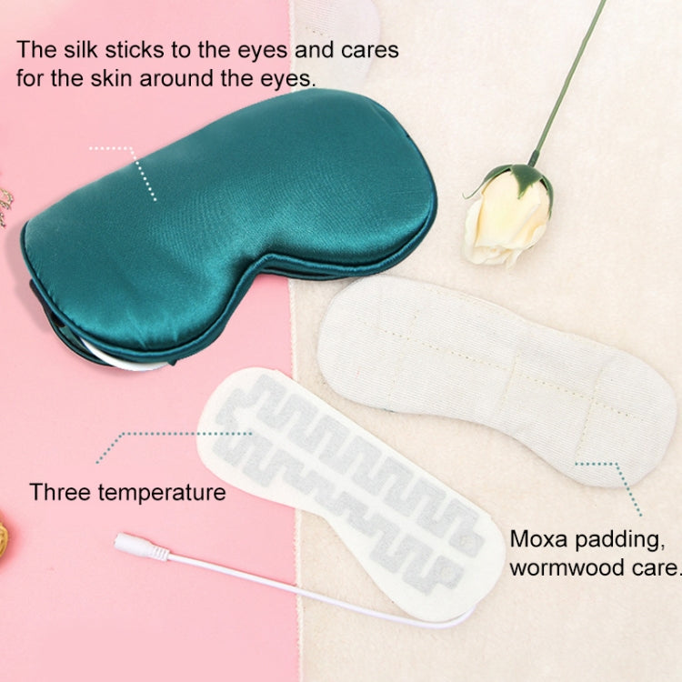 USB Charging Heating Silk Moxa Sleep Eye Mask (Pink)