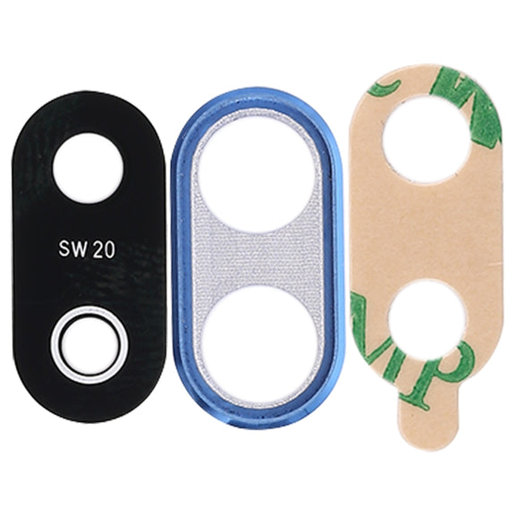 For Huawei P20 Lite 10pcs Back Camera Bezel with Lens Cover & Adhesive (Blue)