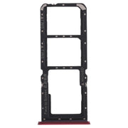 For OPPO K1 2 x SIM Card Tray + Micro SD Card Tray (Red)
