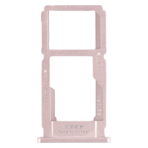 For OPPO R11s Plus SIM Card Tray + SIM Card Tray / Micro SD Card Tray (Rose Gold)