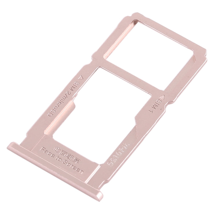 For OPPO R11s Plus SIM Card Tray + SIM Card Tray / Micro SD Card Tray (Rose Gold)