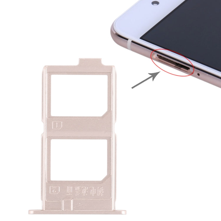 For Vivo X7 Plus 2 x SIM Card Tray (Gold)