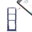 For OPPO A5 / A3s 2 x SIM Card Tray + Micro SD Card Tray (Blue) - Card Socket by PMc TechLife | Online Shopping South Africa | PMc TechLife | Buy Now Pay Later Mobicred