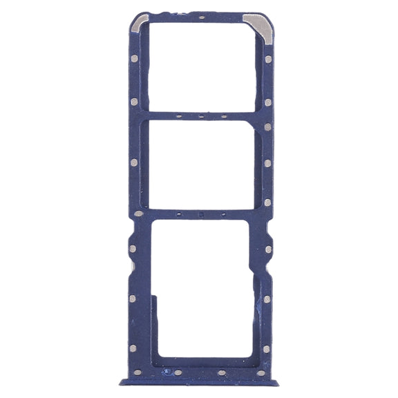 For OPPO A5 / A3s 2 x SIM Card Tray + Micro SD Card Tray (Blue)