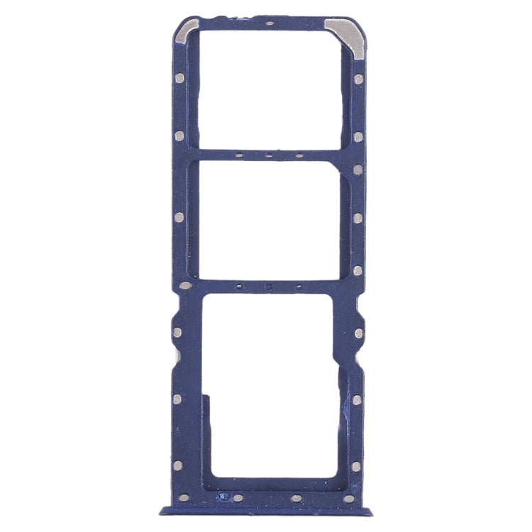 For OPPO A5 / A3s 2 x SIM Card Tray + Micro SD Card Tray (Blue)