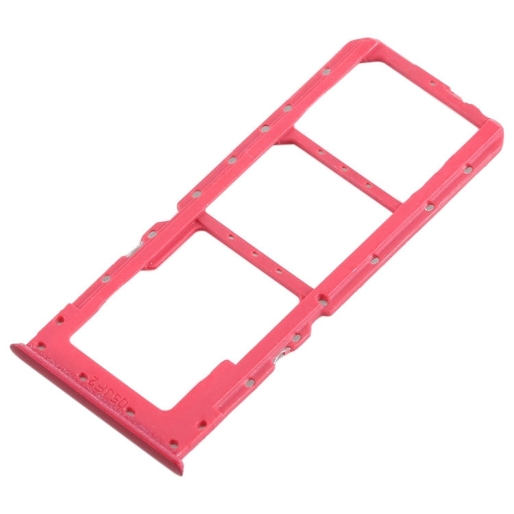 For OPPO A5 / A3s 2 x SIM Card Tray + Micro SD Card Tray (Red)