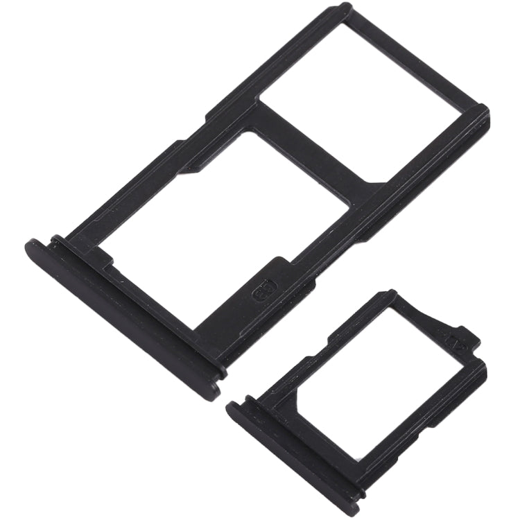 For Vivo Y66 2 x SIM Card Tray + Micro SD Card Tray (Black)