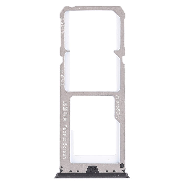 For OPPO A73 / F5 2 x SIM Card Tray + Micro SD Card Tray (Black)