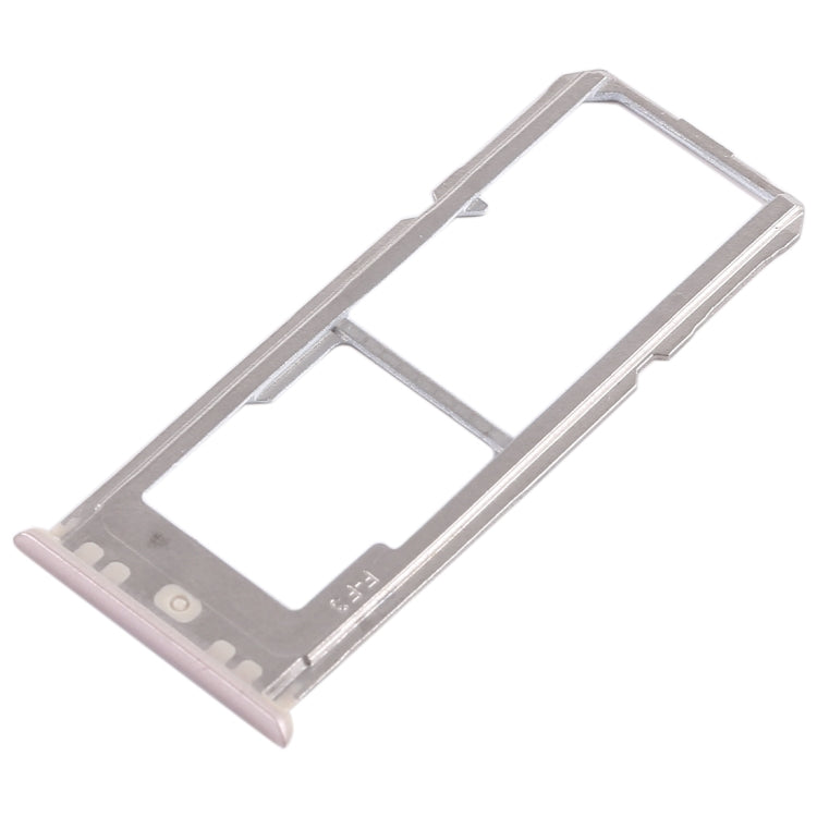 For OPPO A73 / F5 2 x SIM Card Tray + Micro SD Card Tray (Gold)