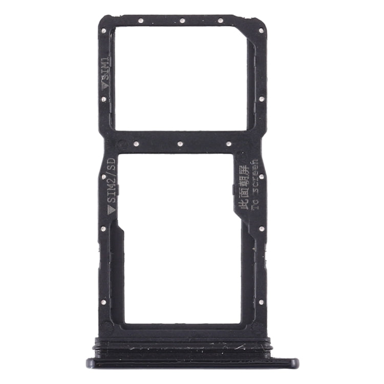 SIM Card Tray + SIM Card Tray / Micro SD Card Tray for Huawei Nova 5i (Black)