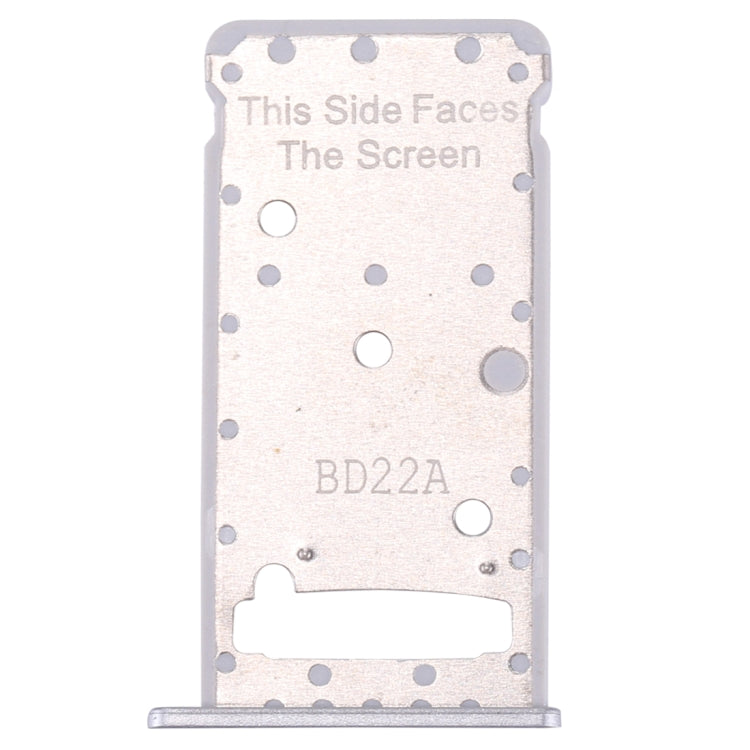 For Huawei Enjoy 7 Plus / Y7 Prime SIM Card Tray & SIM / Micro SD Card Tray(Silver)