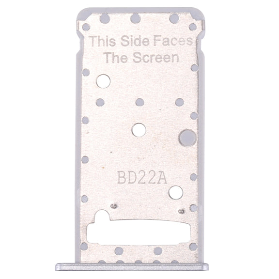For Huawei Enjoy 7 Plus / Y7 Prime SIM Card Tray & SIM / Micro SD Card Tray(Silver)