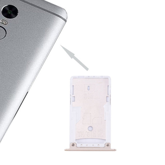 For Xiaomi Redmi Note 4X SIM & SIM / TF Card Tray(Gold)