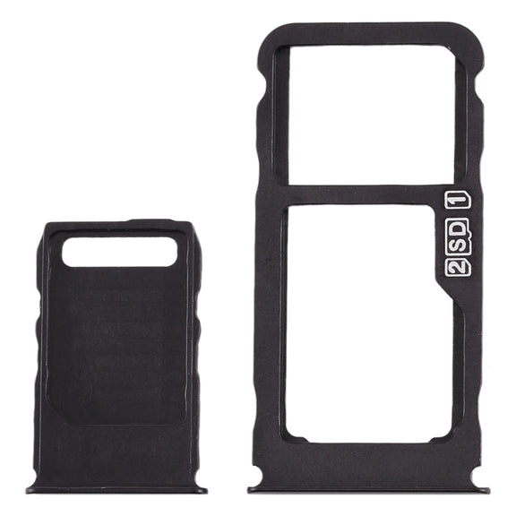 SIM Card Tray + SIM Card Tray + Micro SD Card Tray for Nokia 3.1 Plus (Blue)