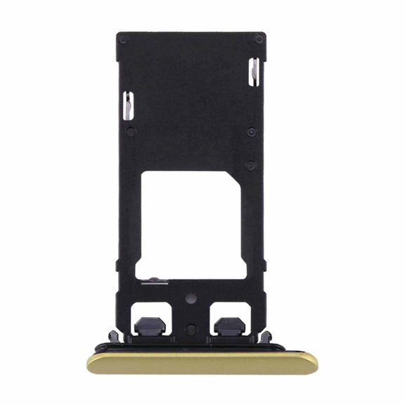 for Sony Xperia XZs (Dual SIM Version) SIM & Micro SD / SIM Card Tray(Gold)