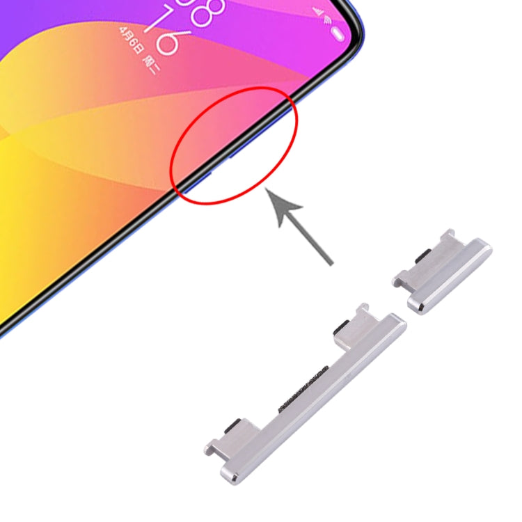 Side Keys for Xiaomi Mi CC9(Silver)