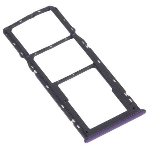 For OPPO Realme 5  SIM Card Tray + SIM Card Tray + Micro SD Card Tray (Purple)