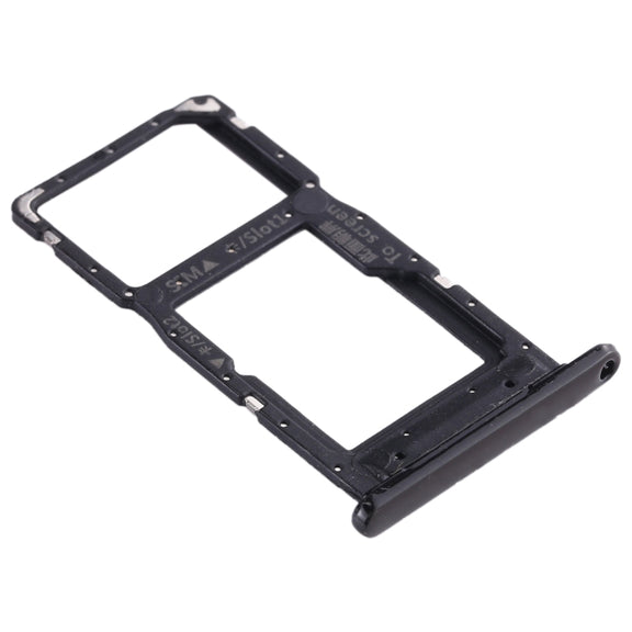 SIM Card Tray + SIM Card Tray / Micro SD Card Tray for Huawei Enjoy 9s (Black)