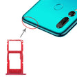SIM Card Tray + SIM Card Tray / Micro SD Card Tray for Huawei Enjoy 9s (Red) - Card Socket by PMc TechLife | Online Shopping South Africa | PMc TechLife | Buy Now Pay Later Mobicred