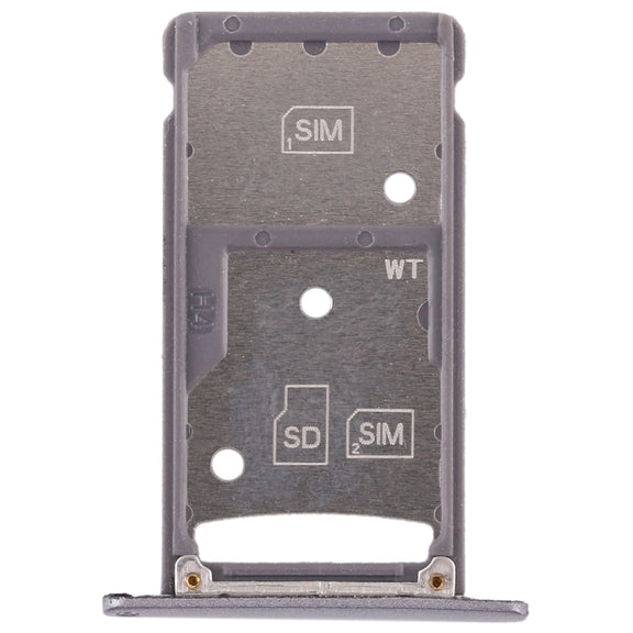 2 SIM Card Tray / Micro SD Card Tray for Huawei Enjoy 6 / AL00(Grey)