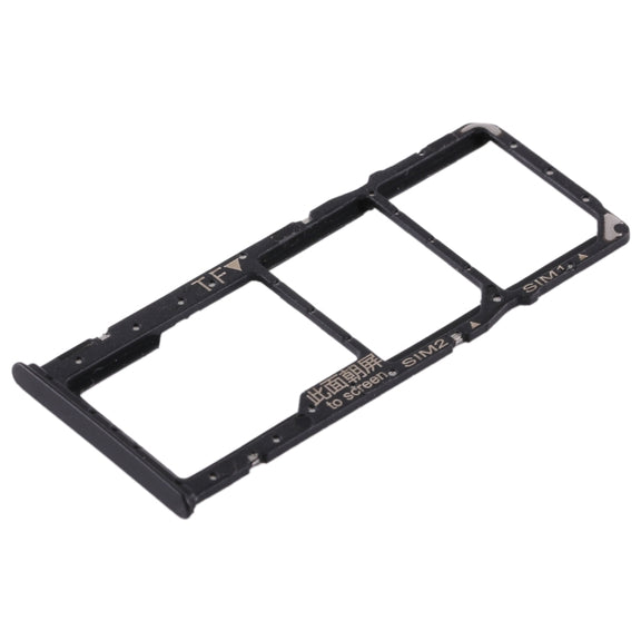 2 SIM Card Tray + Micro SD Card Tray for Huawei Enjoy 8 Plus(Black)