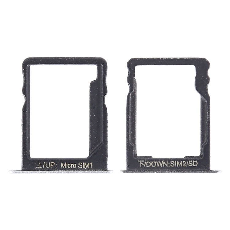 SIM Card Tray + SIM Card Tray / Micro SD Card for Huawei Enjoy 5s (Silver)