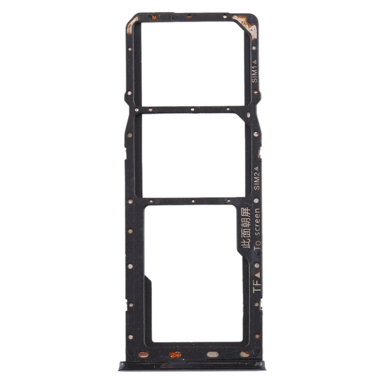 For Realme X Lite SIM Card Tray + SIM Card Tray + Micro SD Card Tray (Black)