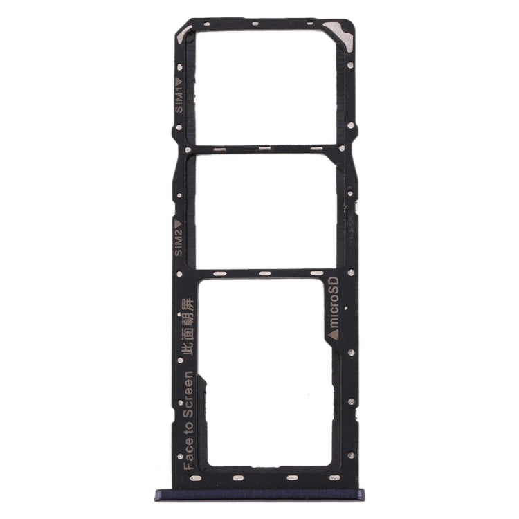 For Realme 2 SIM Card Tray + SIM Card Tray + Micro SD Card Tray (Black)