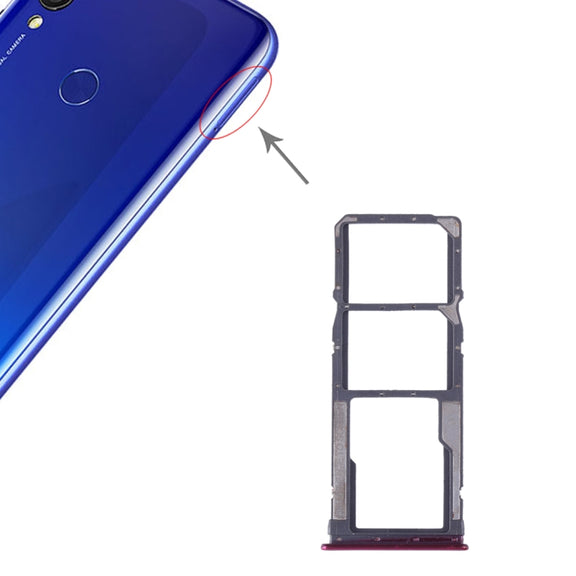 SIM Card Tray + SIM Card Tray + Micro SD Card for Xiaomi Redmi 7 (Magenta)