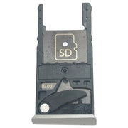 SIM Card Tray + Micro SD Card Tray for Motorola Moto X Style / XT1575(Silver)