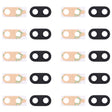 For Galaxy C8 / C710 10pcs Back Camera Lens Cover with Sticker (Black) - Camera Series by PMc TechLife | Online Shopping South Africa | PMc TechLife | Buy Now Pay Later Mobicred