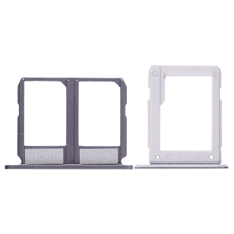 For Galaxy A9100 / A9 (2016) 2 SIM Card Tray + Micro SD Card Tray (Black)