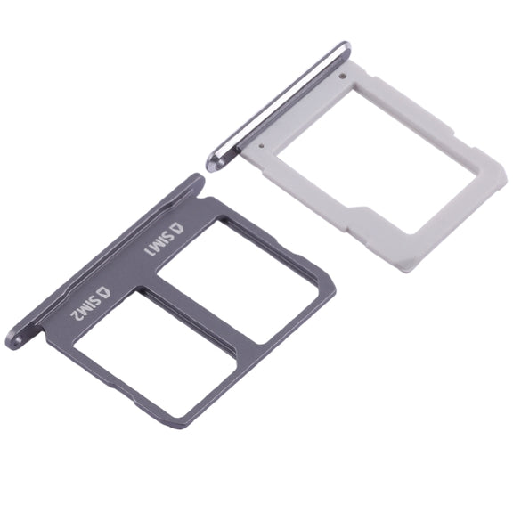 For Galaxy A9100 / A9 (2016) 2 SIM Card Tray + Micro SD Card Tray (Black)