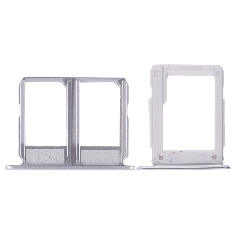 For Galaxy A9100 / A9 (2016) 2 SIM Card Tray + Micro SD Card Tray (White)