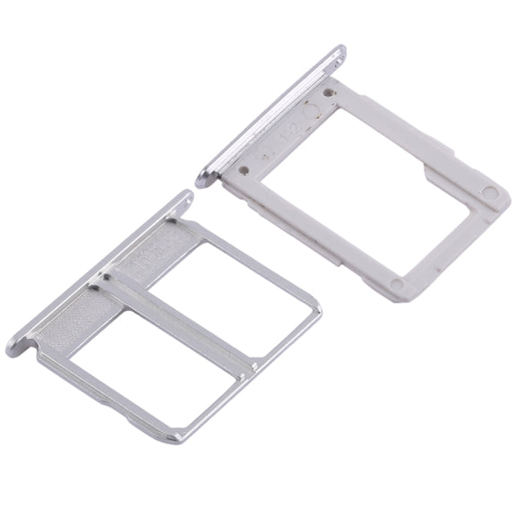For Galaxy A9100 / A9 (2016) 2 SIM Card Tray + Micro SD Card Tray (White)