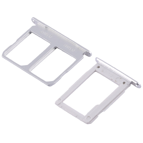 For Galaxy A9100 / A9 (2016) 2 SIM Card Tray + Micro SD Card Tray (White)