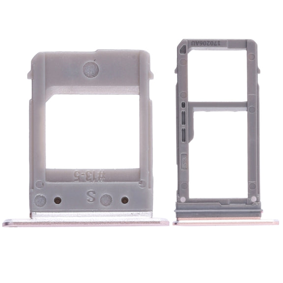 For Galaxy A520 / A720 2 SIM Card Tray + Micro SD Card Tray (Pink)