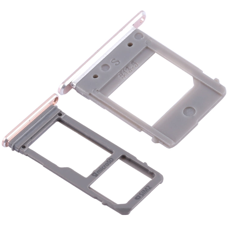 For Galaxy A520 / A720 2 SIM Card Tray + Micro SD Card Tray (Pink)