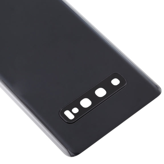 For Galaxy S10 Battery Back Cover with Camera Lens (Black)