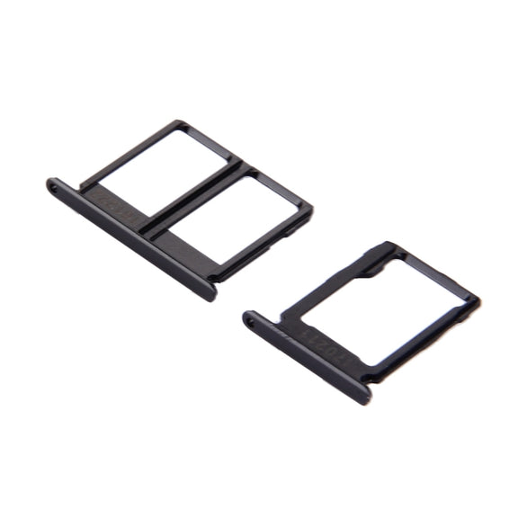 For Galaxy C9 Pro / C9000 SIM Card Tray + Micro SD Card Tray (Black)
